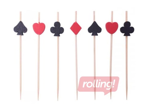 Skewers SKAT, 9 cm, black and red, 100 pcs.