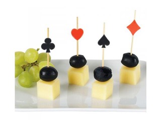 Skewers SKAT, 9 cm, black and red, 100 pcs.