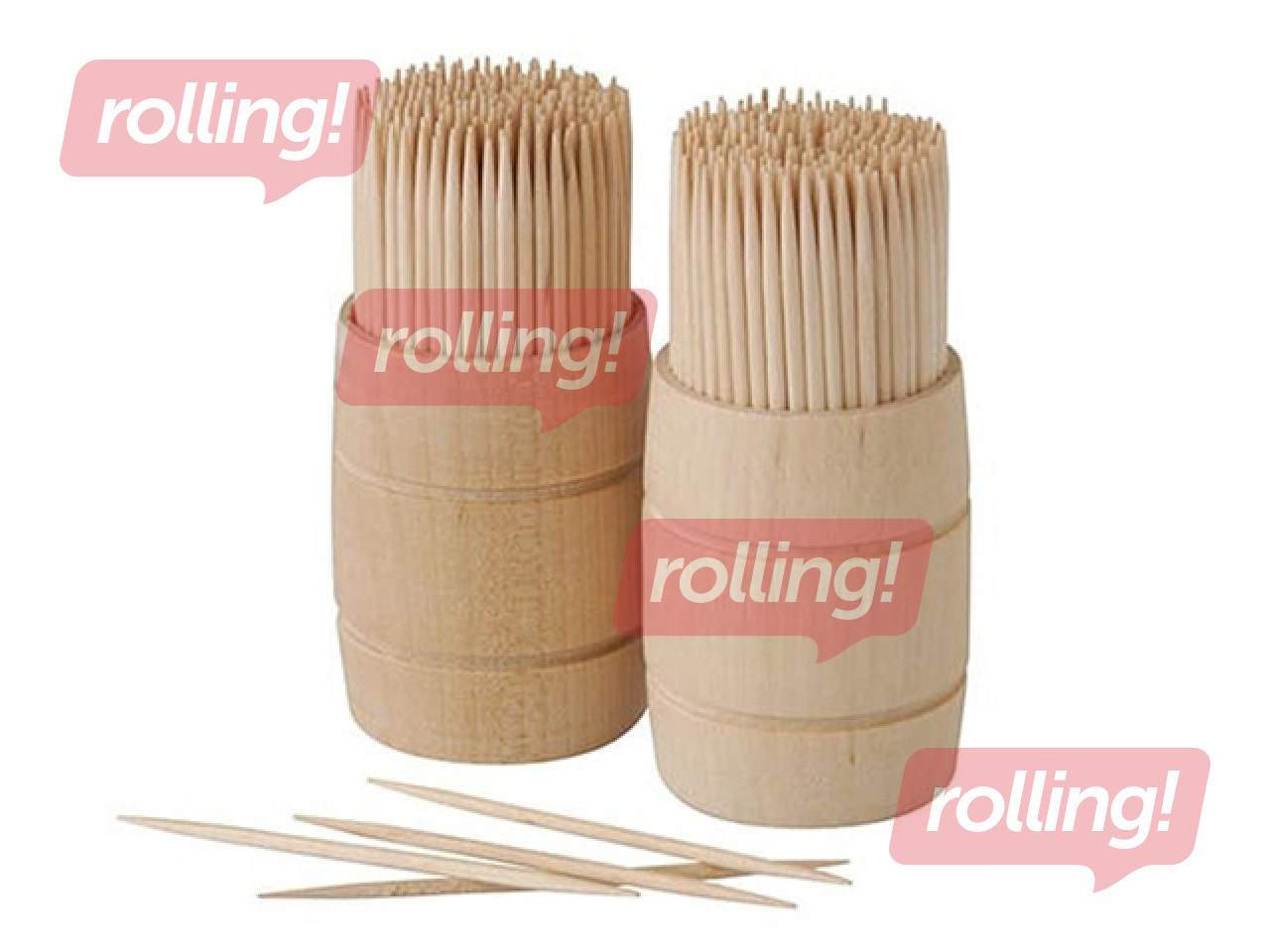 Hambaorgid puidust anumas, 6.8cm, 2x200 tk