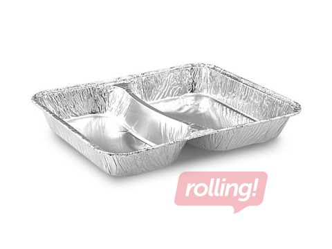 Алюминиевая посуда, 2 секции, 22.7x17.7 см, h3 см