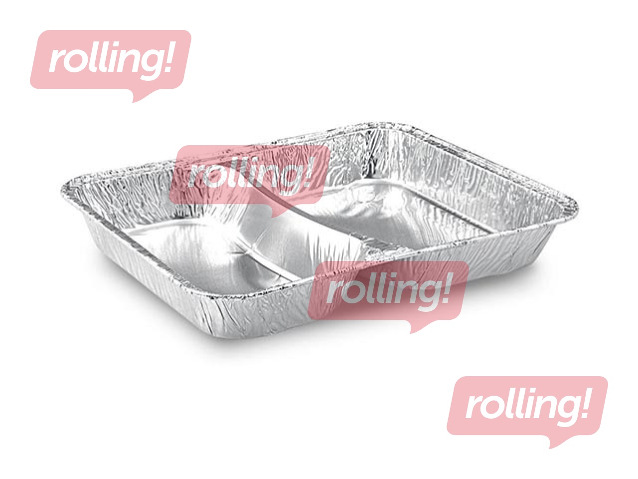 Алюминиевая посуда, 2 секции, 22.7x17.7 см, h3 см