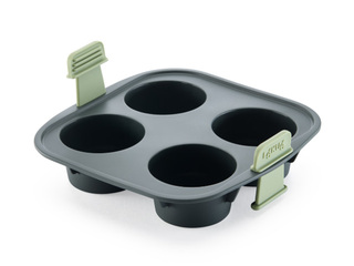 Kēksiņu forma karstā gaisa katlam Lekue, silikona, 4 iedobes