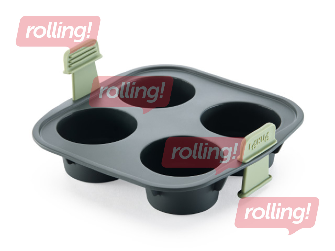 Kēksiņu forma karstā gaisa katlam Lekue, silikona, 4 iedobes