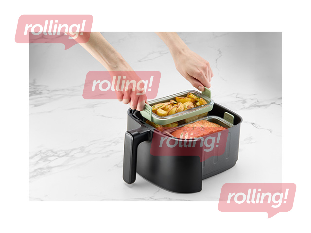 Trauku komplekts karstā gaisa katlam Lékué, stikla, 2 gab.