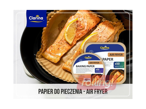 Baking paper Clarina Air Fryer, Ø16x16x4.5cm, 50pcs