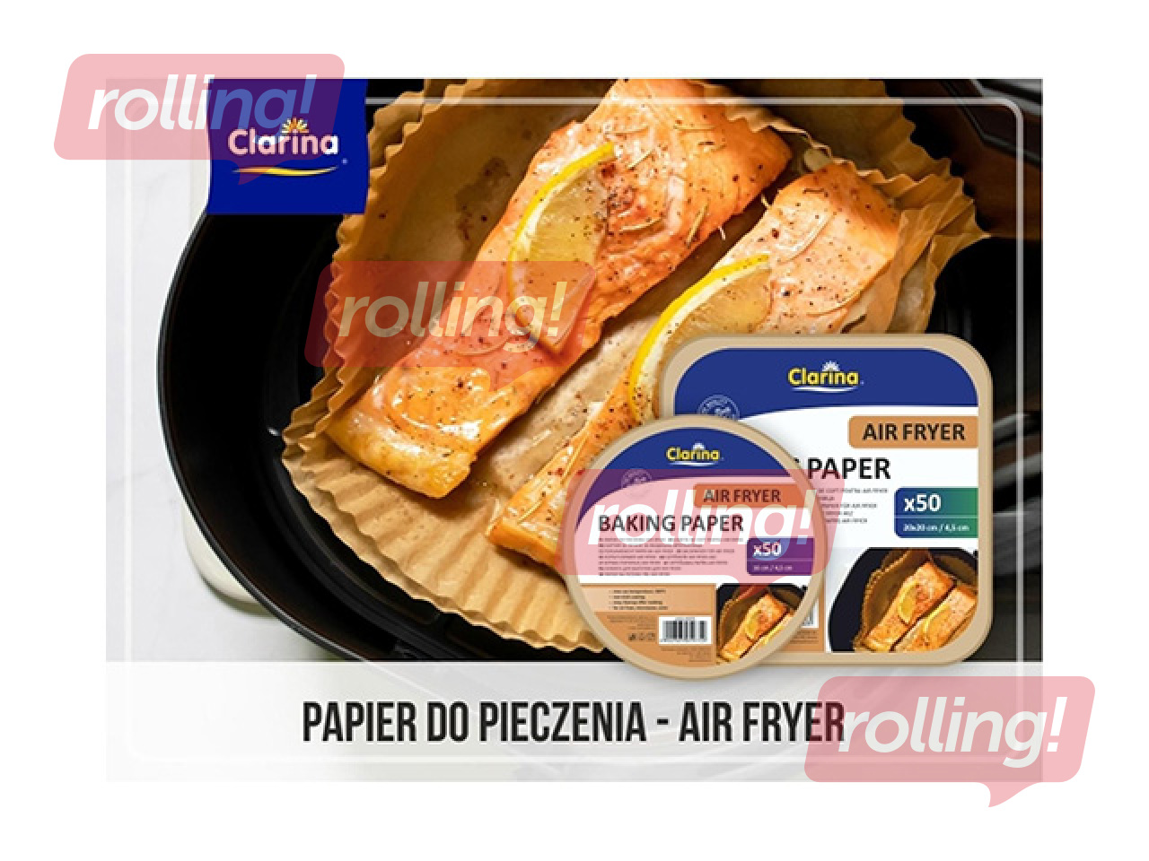 Бумага для выпечки Clarina Air Fryer, Ø16x16x4.5см, 50шт.