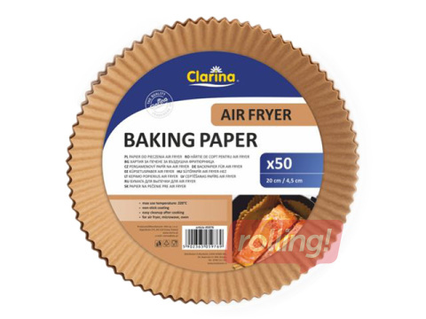 Küpsetuspaber Clarina Air Fryer, Ø20x4.5cm, 50tk