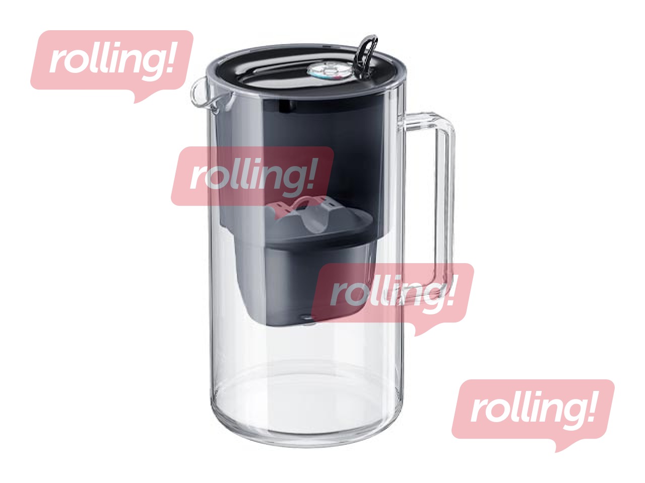 Glass Water Filter Jug Aquaphor Maxfor+, 2.5l, Black