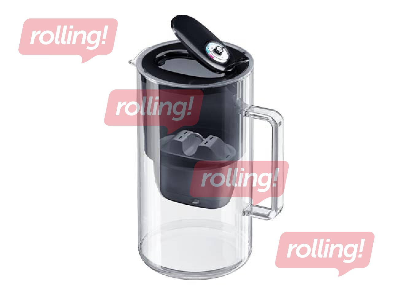 Glass Water Filter Jug Aquaphor Maxfor+, 2.5l, Black