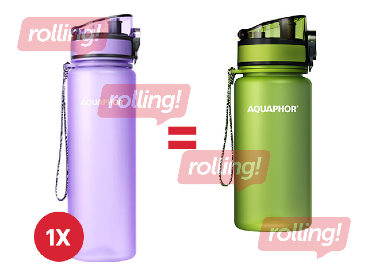 Vee pudel filtriga Aquaphor City, 500ml, lilla + KAMPAANIA! Osta veepudel filtriga ja saa kingitus.