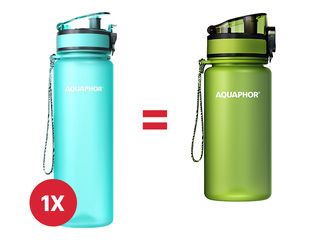 Veepudel filtriga Aquaphor City, 500ml, mündiroheline + KAMPAANIA! Osta veepudel filtriga ja sa