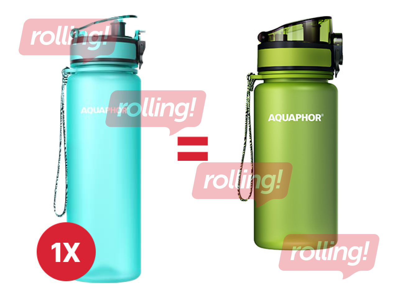 Veepudel filtriga Aquaphor City, 500ml, mündiroheline + KAMPAANIA! Osta veepudel filtriga ja sa