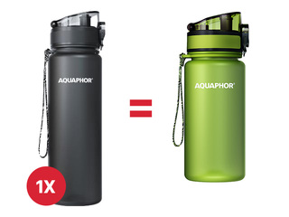 Veepudel filtriga Aquaphor City, 500ml, must + KAMPAANIA! Osta veepudel filtriga ja saa kingitus!