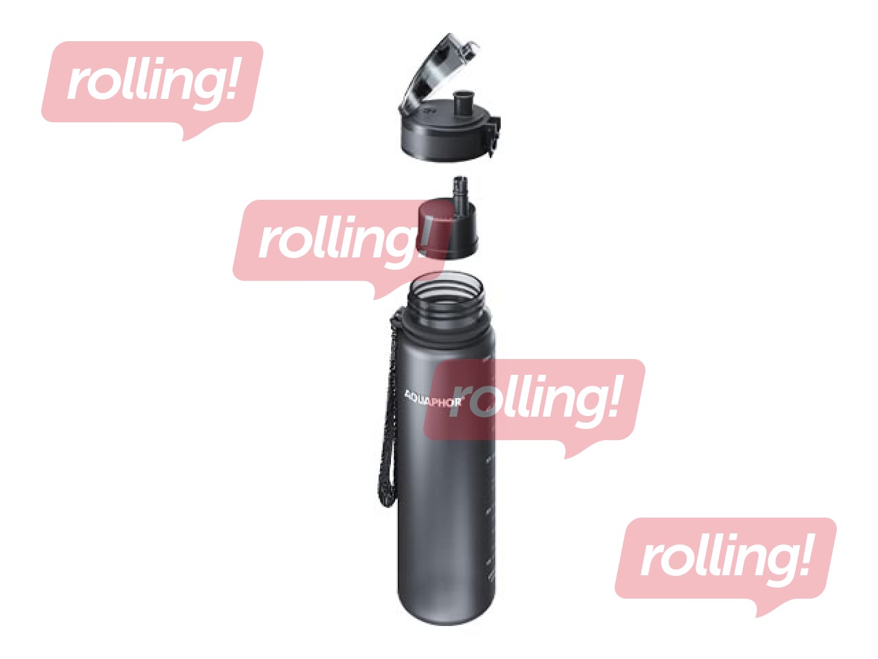 Water bottle with filter Aquaphor City, 500ml, black + GIFT! Buy a water bottle with filter an