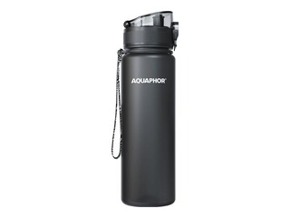 Water bottle with filter Aquaphor City, black, 500ml
