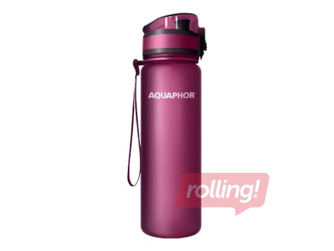 Veepudel filtriga Aquaphor City, 500ml, rubiinpunane + KAMPAANIA! Osta veepudel filtriga ja sa