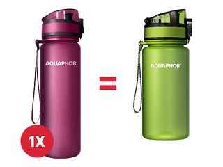 Veepudel filtriga Aquaphor City, 500ml, rubiinpunane + KAMPAANIA! Osta veepudel filtriga ja sa