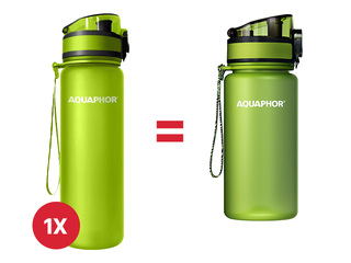 Veepudel filtriga Aquaphor City, 500ml, laimiroheline + KAMPAANIA! Osta veepudel filtriga ja sa