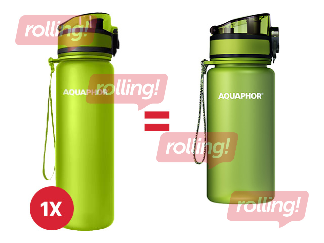 Veepudel filtriga Aquaphor City, 500ml, laimiroheline + KAMPAANIA! Osta veepudel filtriga ja sa