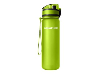 Water bottle with filter Aquaphor City, lime green, 500ml