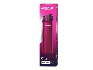 Ūdens pudele ar filtru Aquaphor City, 1l, rubīnsarkana + AKCIJA! Pērc ūdens pudeli ar filtru un saņe