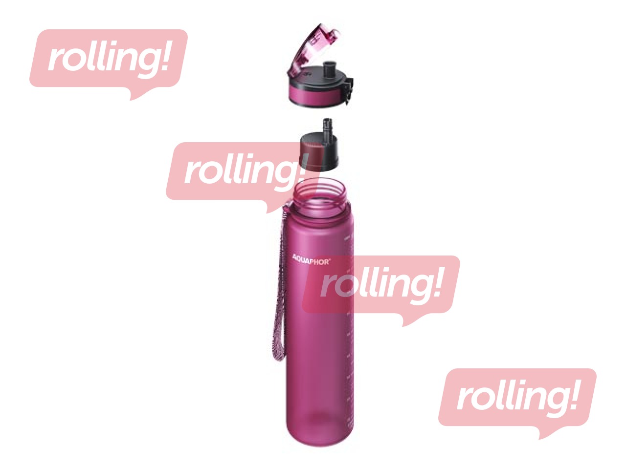 Veepudel filtriga Aquaphor City, 1l, rubiinpunane + KAMPAANIA! Osta veepudel filtriga ja sa