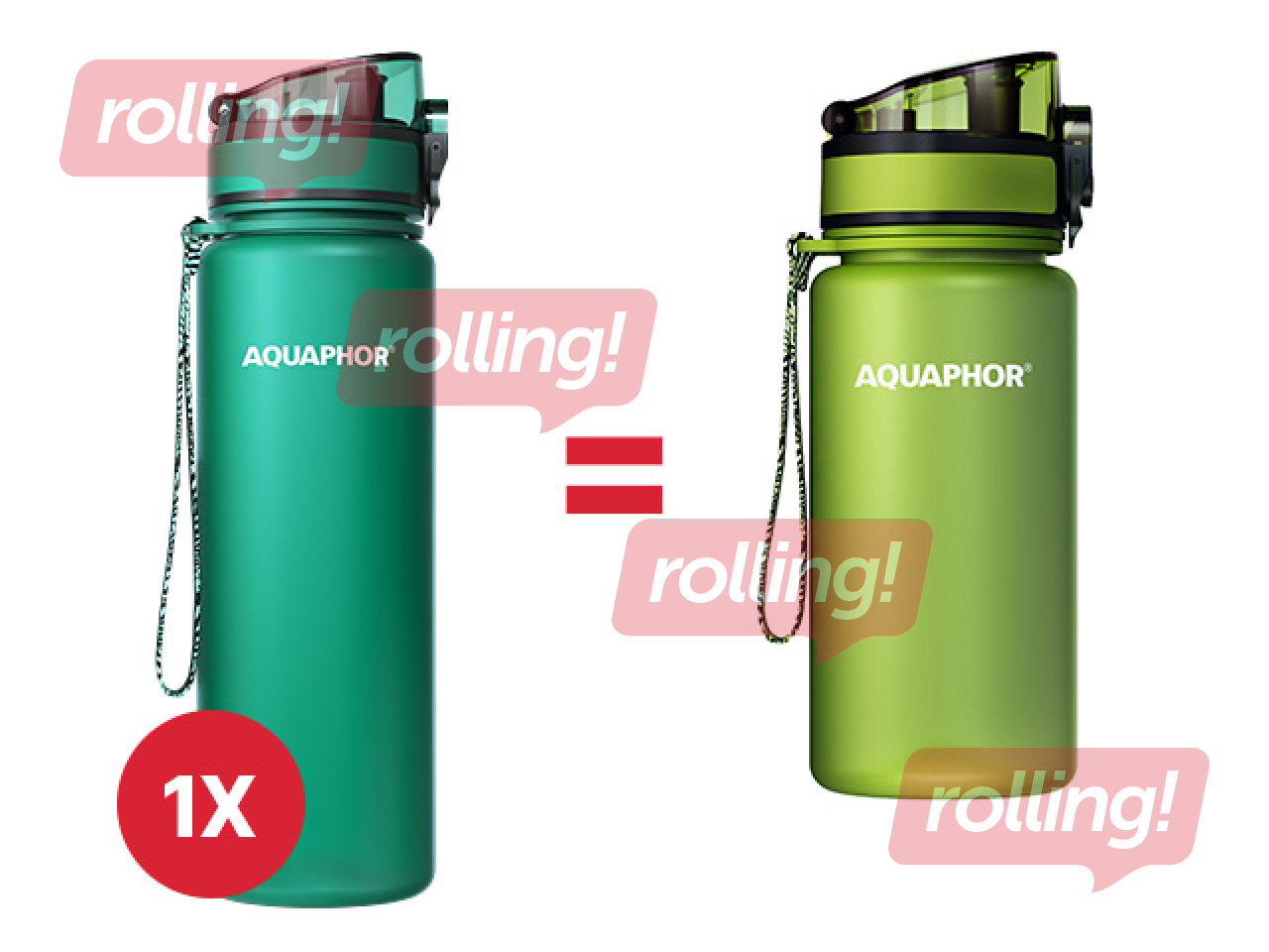 Aquaphor City veepudel filtriga, 500 ml, smaragdroheline + KAMPAANIA! Osta veepudel filtriga ja sa