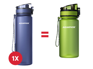 Aquaphor City veepudel filtriga, 800 ml, tumesinine + KAMPAANIA! Osta veepudel filtriga ja sa