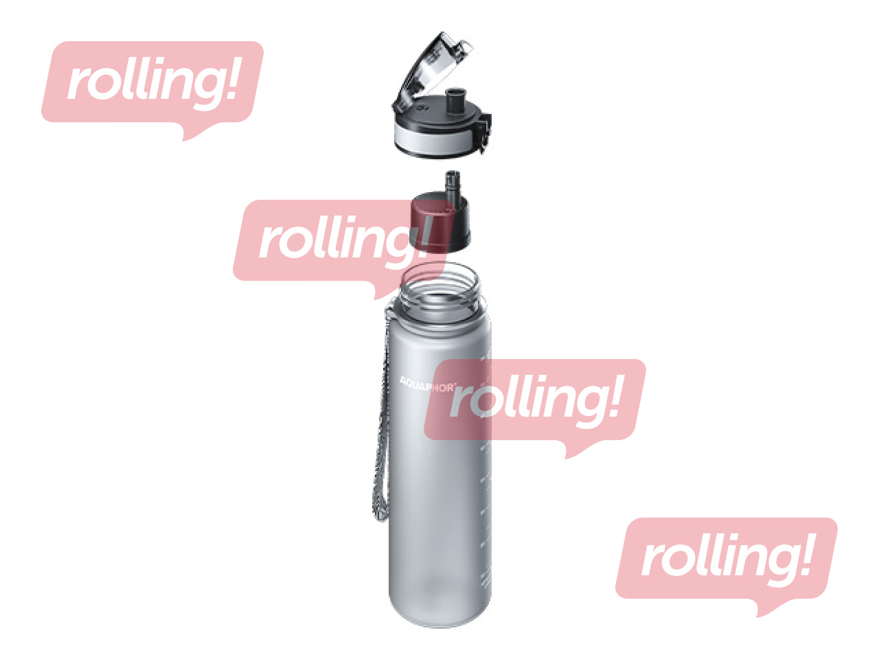 Aquaphor City veepudel filtriga, 800 ml, hall + KAMPAANIA! Osta veepudel filtriga ja saa kingitus!