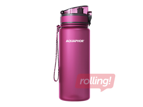 Aquaphor City veepudel filtriga, 650 ml, rubiinpunane + KAMPAANIA! Osta veepudel filtriga ja sa