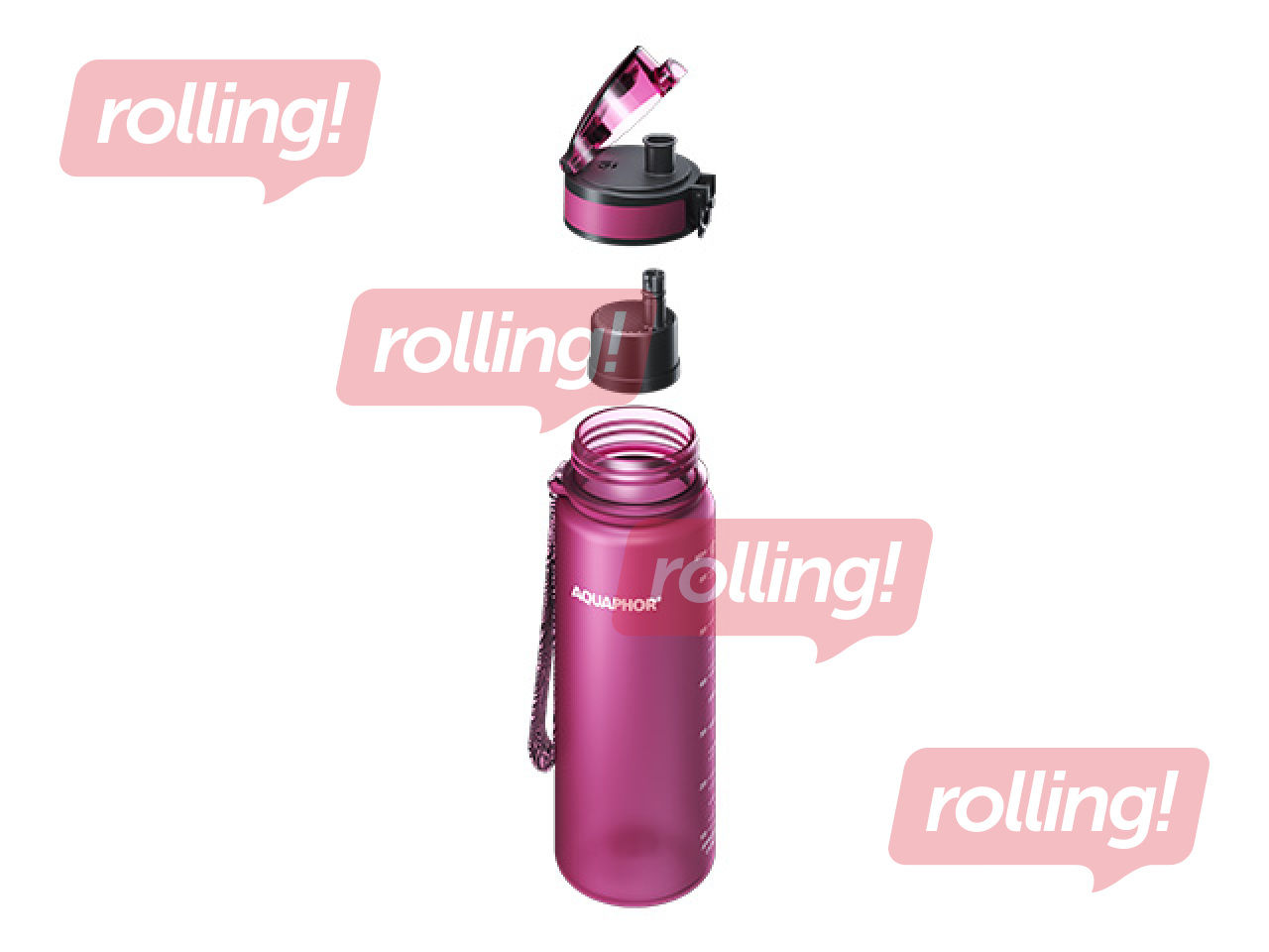 Aquaphor City veepudel filtriga, 650 ml, rubiinpunane + KAMPAANIA! Osta veepudel filtriga ja sa