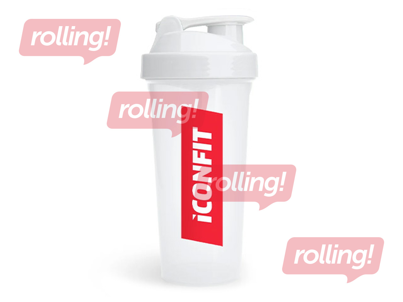 Shaker Iconfit Lite, White, 800ml