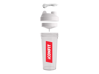 Shaker Iconfit Lite, White, 800ml
