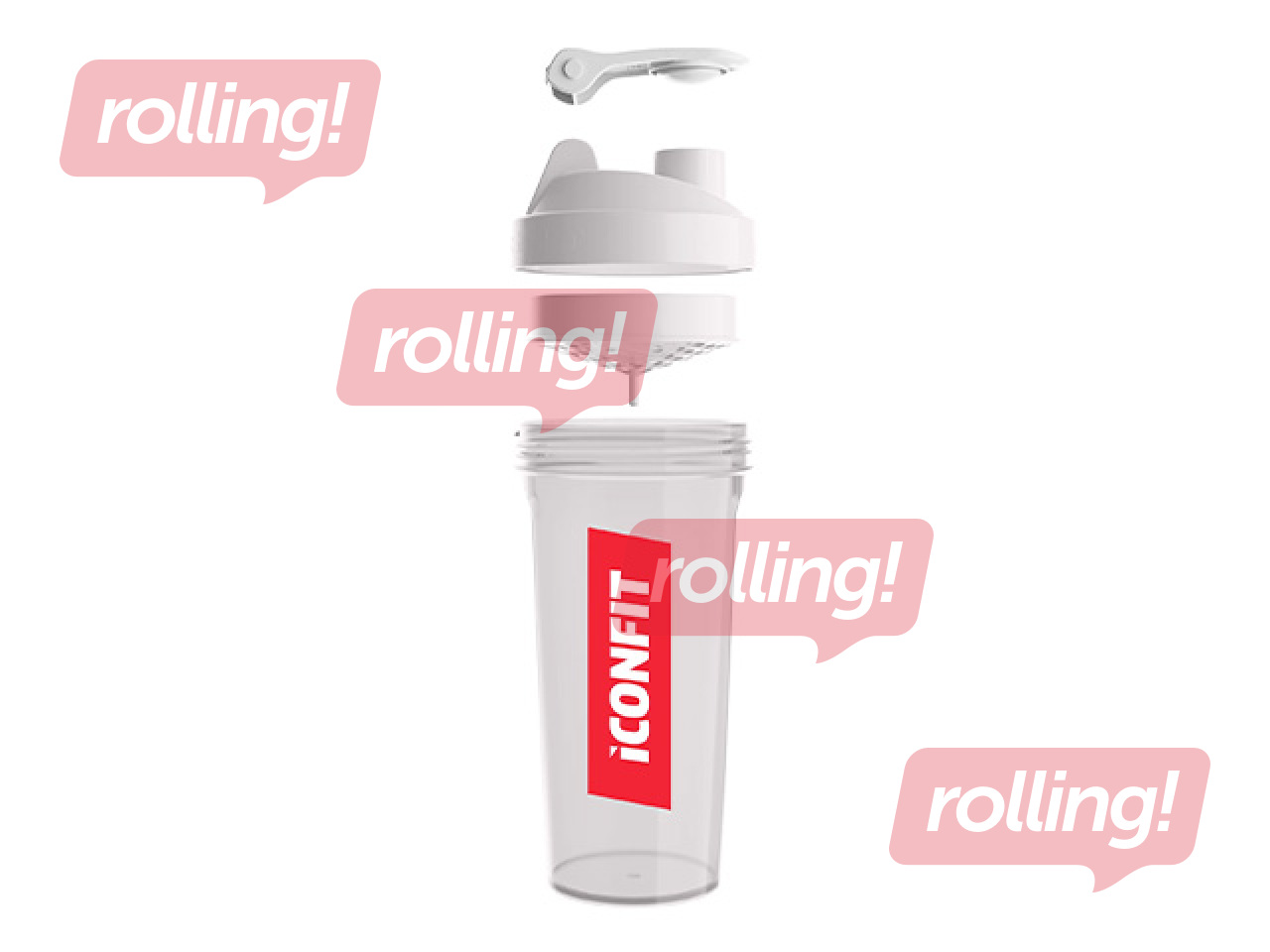 Shaker Iconfit Lite, White, 800ml