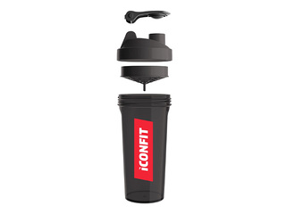 Shaker Iconfit Lite, Black, 800ml