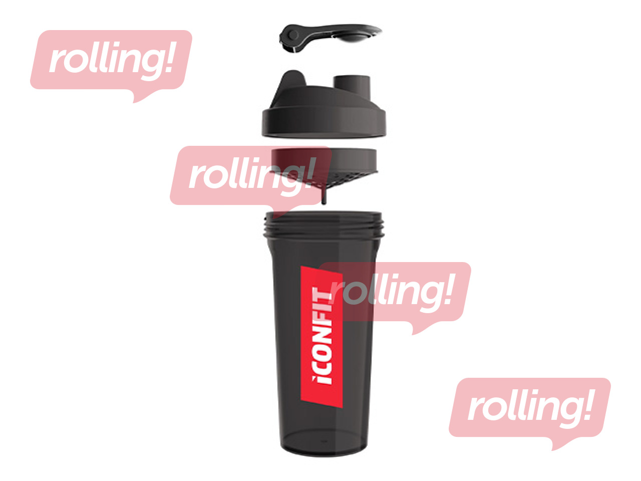 Shaker Iconfit Lite, Black, 800ml