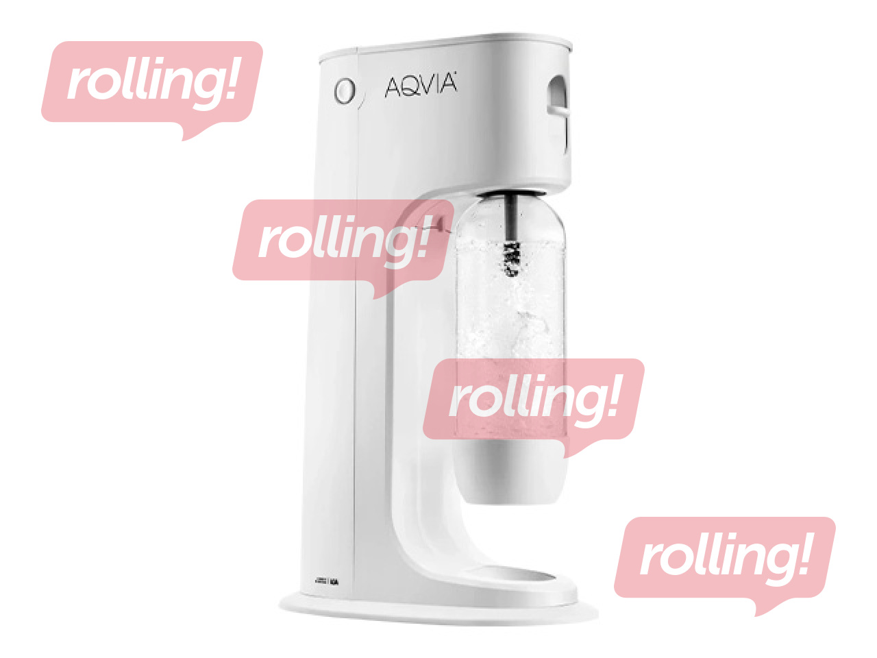 Gaseeritud vee valmistaja komplekt Aqvia Balance White + pudel + CO₂