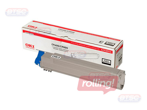Toonerkassett OKI C 9600, must, (15000 lk)