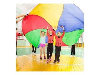 Mitmevärviline langevarjumäng, d = 6 m, 16 käepidet