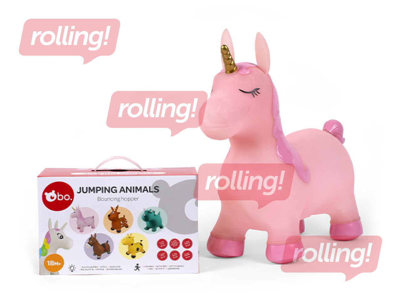 Hüppeloom roosa ükssarvik