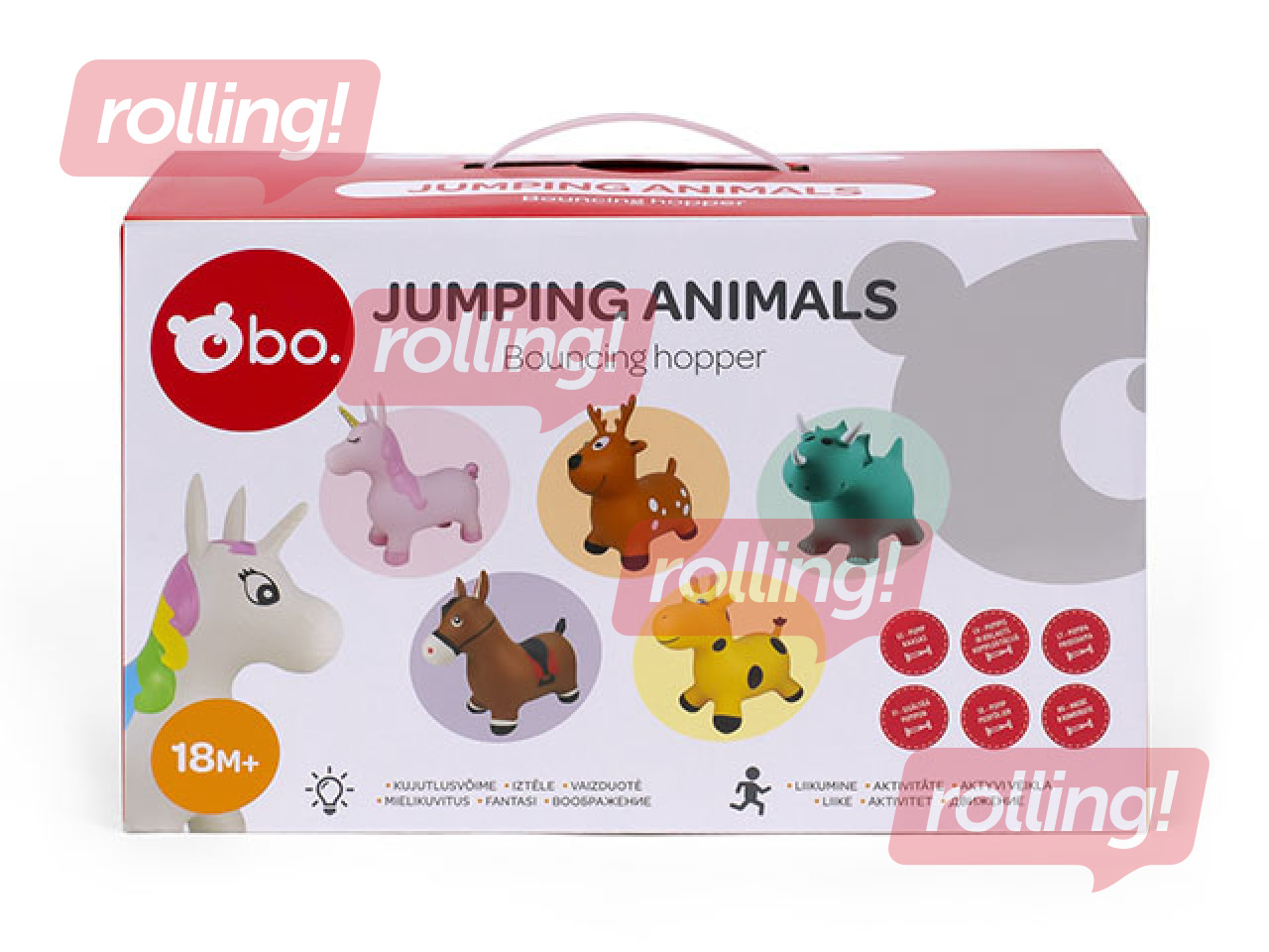 Hüppeloom roosa ükssarvik