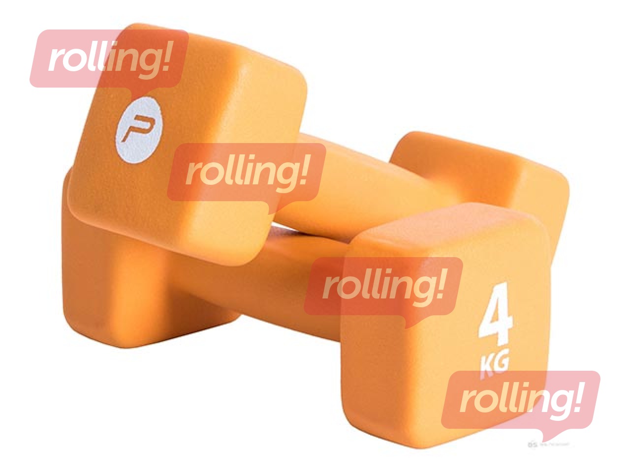 Aeroobsed hantlid 4 kg, oranž, 2 tk