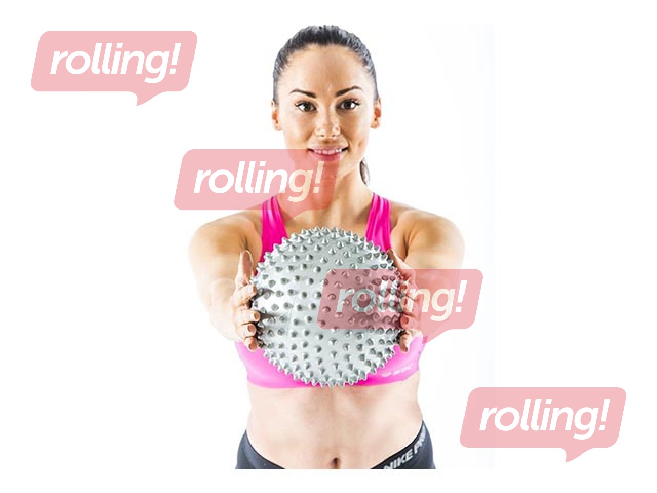 Yoga rolling ball, d:20cm, silver
