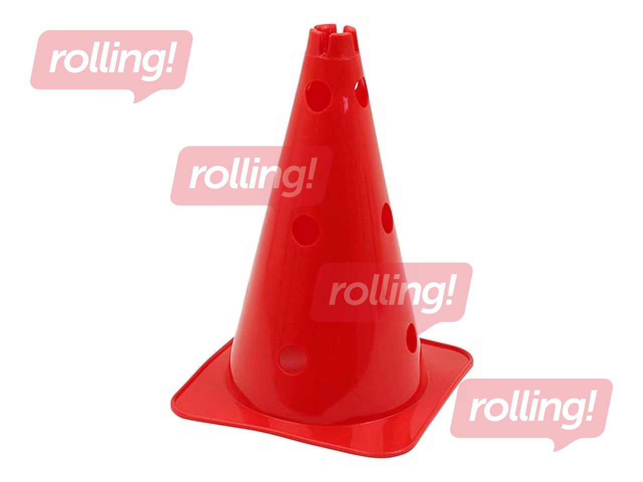 Aukudega koonus, 38 cm, punane