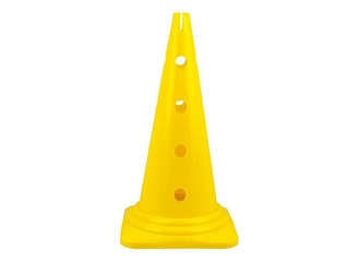 Cone with holes, 50cm, yellow