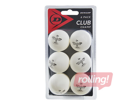 Lauatennise pallid Dunlop, valged, 6 tk.