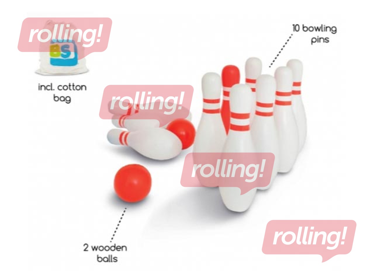 Keegel BS Toys, punane ja valge