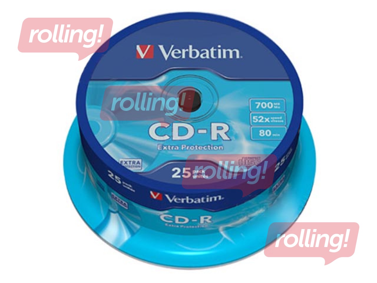 CD-R  toorikud Verbatim 700MB 1x-52x Extra Protection, 25 tk.