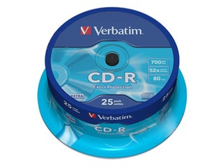 Verbatim CD-R 700MB 1x-52x Extra Protection, 25 Pack Spindle