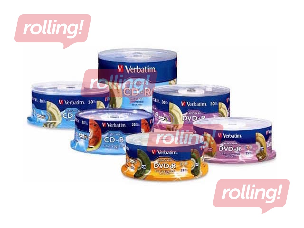 DVD+RW toorikud, VERBATIM SERL 4X 4.7GB MATT SP, 25 tk.